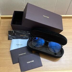 TOM FORD TF5699-B 052 55 19 145 HAVANA BLUE BLOCK EYEGLASSES